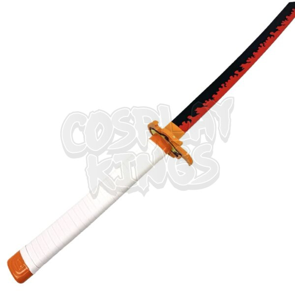 DEMON SLAYER SWORD KYOJURO RENGOKU WOOD KATANA COSPLAY SAFE - Image 3