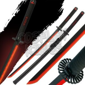 LED LIGHT UP DEMON SLAYER SWORD TANJIRO KAMADO KATANA RECHARGEABLE RED BLADE COSPLAY SAFE