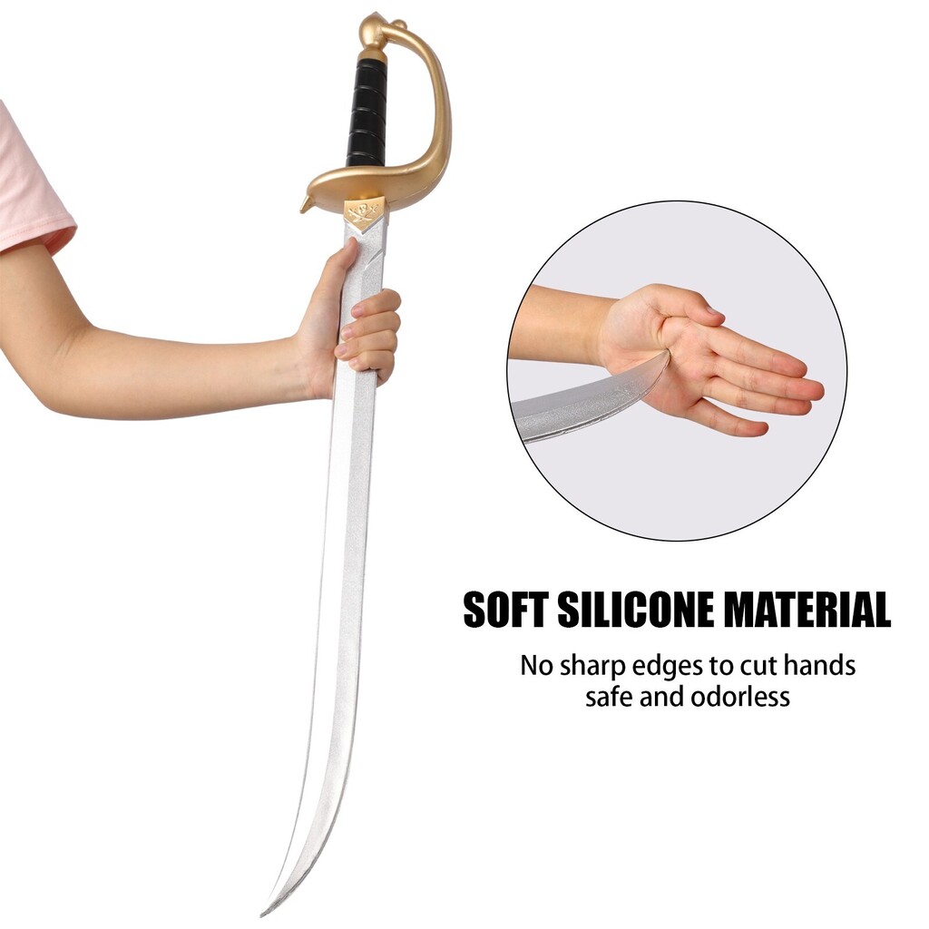 PIRATES OF THE CARIBBEAN JACK SPARROW PIRATE FOAM CUTLASS COSPLAY SAFE - Image 3